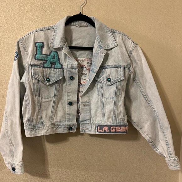 L.A. Gear Jackets & Blazers - L.A. Gear Light Blue Cropped Denim Jacket